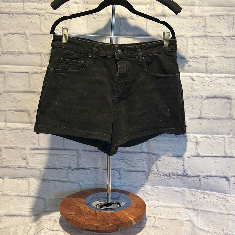 Women's Black Denim Shorts